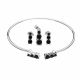 Juego De Pulseras Con Aretes Y Dije