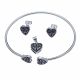 Juego De Pulseras Con Aretes Y Dije