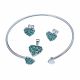 Juego De Pulseras Con Aretes Y Dije