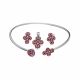 Juego De Pulseras Con Aretes Y Dije