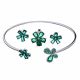 Juego De Pulseras Con Aretes Y Dije