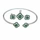 Juego De Pulseras Con Aretes Y Dije