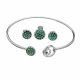 Juego De Pulseras Con Aretes Y Dije