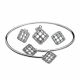 Juego De Pulseras Con Aretes Y Dije