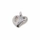 Dije De Corazón Con Piedra Blanca de Electroformatura