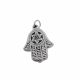 Dije Mano Hamsa Con Piedra Blanca de Electroformatura
