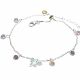 Pulsera Con Piedras De Colores Y Mariposa