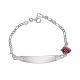 Pulsera con Placa De Fresa de Niño/a Esmaltada
