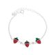Pulsera De Fresa Esmaltada