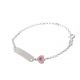 Pulsera con Placa De Corazon de Niño/a Esmaltada