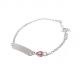 Pulsera con Placa De Corazon de Niño/a Esmaltada
