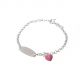 Pulsera con Placa De Corazon de Niño/a Esmaltada