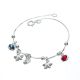 Pulsera Con Piedritas De Colores