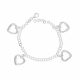 Pulsera Con Dijes De Corazon