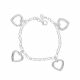 Pulsera Con Dijes De Corazon