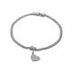 Pulsera Con Dije De Corazon Rodio