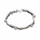 Pulsera De Oro Plata con Perlas
