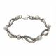 Pulsera De Oro Plata con Perlas
