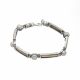 Pulsera De Oro Plata con Perlas