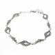 Pulsera con Marquesita  Rodio