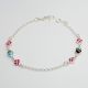 PULSERA DE COQUITO Y TRÉBOL DE NIÑO  ESMALTADA