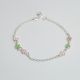 PULSERA DE FLOR Y TRÉBOL DE NIÑO  ESMALTADA