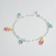 PULSERA DE NIÑA Y DE ESTRELLA DE NIÑO  ESMALTADA