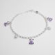 PULSERA DE OSO Y DE CORAZÓN DE NIÑO  ESMALTADA
