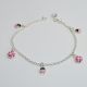 PULSERA DE COQUITO Y TRÉBOL DE NIÑO  ESMALTADA