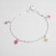 PULSERA DE CORAZÓN Y DE ESTRELLA DE NIÑO  ESMALTADA