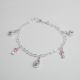 PULSERA DE LLAVE Y CANDADO DE NIÑO  ESMALTADA
