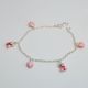 PULSERA DE CORAZÓN Y OSO DE NIÑO  ESMALTADA