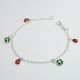 PULSERA DE COQUITO Y TRÉBOL DE NIÑO  ESMALTADA