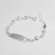 PULSERA CON PLACA DE DELFÍN Y DE CORAZÓN DE NIÑO