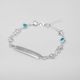 PULSERA CON PLACA DE OSO Y DE FLOR DE NIÑO