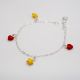 PULSERA DE ESTRELLA Y DE CORAZÓN DE NIÑO  ESMALTADA