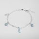 PULSERA DE DELFÍN Y DE CORAZÓN DE NIÑO  ESMALTADA