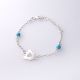PULSERA DE MARIPOSA Y DE CORAZÓN DE NIÑO  ESMALTADA