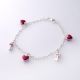 PULSERA DE CORAZÓN Y LLAVE DE NIÑO  ESMALTADA