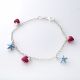 PULSERA DE CORAZÓN Y DE ESTRELLA DE NIÑO  ESMALTADA