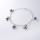 PULSERA DE CORAZÓN Y OSO DE NIÑO  ESMALTADA