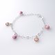 PULSERA DE CORAZÓN DE FLOR DE NIÑO  ESMALTADA