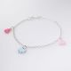 PULSERA DE CORAZÓN Y DE LAZO DE NIÑO  ESMALTADA