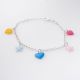 PULSERA DE CORAZÓN Y DE ESTRELLA DE NIÑO  ESMALTADA