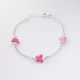 PULSERA DE MARIPOSAS DE NIÑO  ESMALTADA