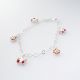 PULSERA DE FLORES Y DE MARIPOSAS DE NIÑO  ESMALTADA