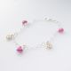 PULSERA DE FLORES Y DE CORAZONES DE NIÑO  ESMALTADA