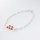 PULSERA CON PLACA CON DE CORAZONES DE NIÑO  ESMALTADA