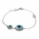 PLATA 925 Pulsera De Ojo Turco