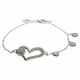 PLATA 925 Pulsera De Corazon